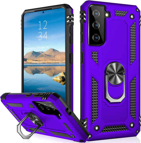 IKAZZ for Galaxy S21 Case(Not for S21 Plus or Ultra),Military Grade Shockproof Heavy Duty Protective Phone Case Pass 16ft Drop Test with Magnetic ...