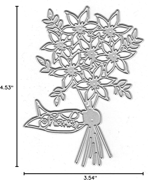 SunnyKids Flower Decoration Metal Cutting Die Cuts, Flower Decoration Stencils DIY Crafts Cards Cutting Dies Cuts for DIY Embossing Card Making Ph...