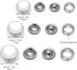CRAFTMEMORE 20 Sets 10.5MM Transparent Pearl Snaps Fasteners Pearl-Like Button for Western Shirt Clothes Popper Studs (Transparent)...