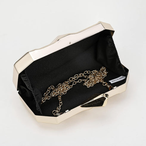 Evening Geometric Handbags Crossbody bags for Women Metal Clutch Purses for Parties Wedding with Chain...