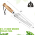 WORKPRO 12.5" Weeder Puller Tool with Wood Handle, 4-in-1 Polished Stainless Steel Garden Trowel, Hori Hori Garden Knife for Easy Weeder Removal, ...