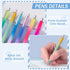 12Pcs Ballpoint Pen Retractable Pens with Metal Clip Gradient Color Comfortable Writing Pens Gift Pens for Journaling Medium Point 1.0 mm for scho...