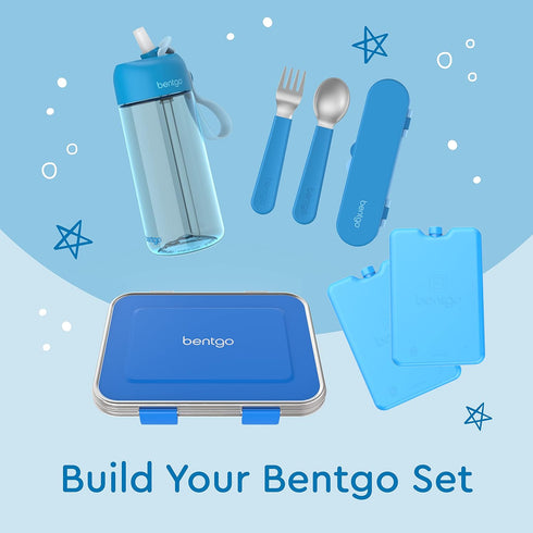 Bentgo® Kids Stainless Steel Utensil Set - Reusable Fork, Spoon & Storage Case - High-Grade BPA-Free Stainless Steel, Easy-Grip Handles, Dishwashe...