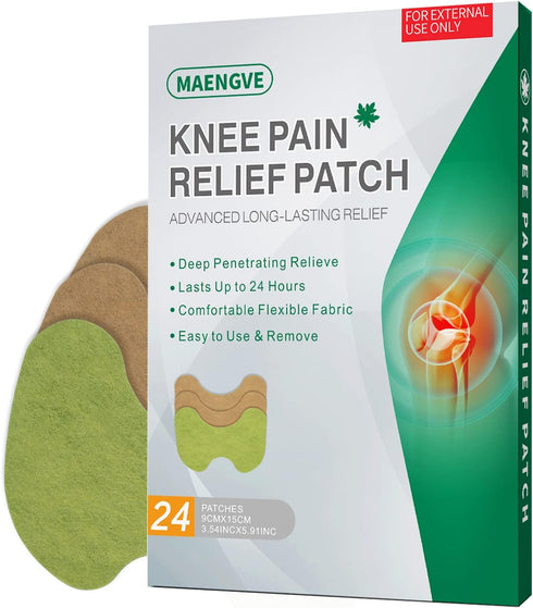 Pain Relief Patches - Extra Strength Knee Pain Relief Patches, Neck & Back - 24 Patches - Fast & Long-Lasting Relief...