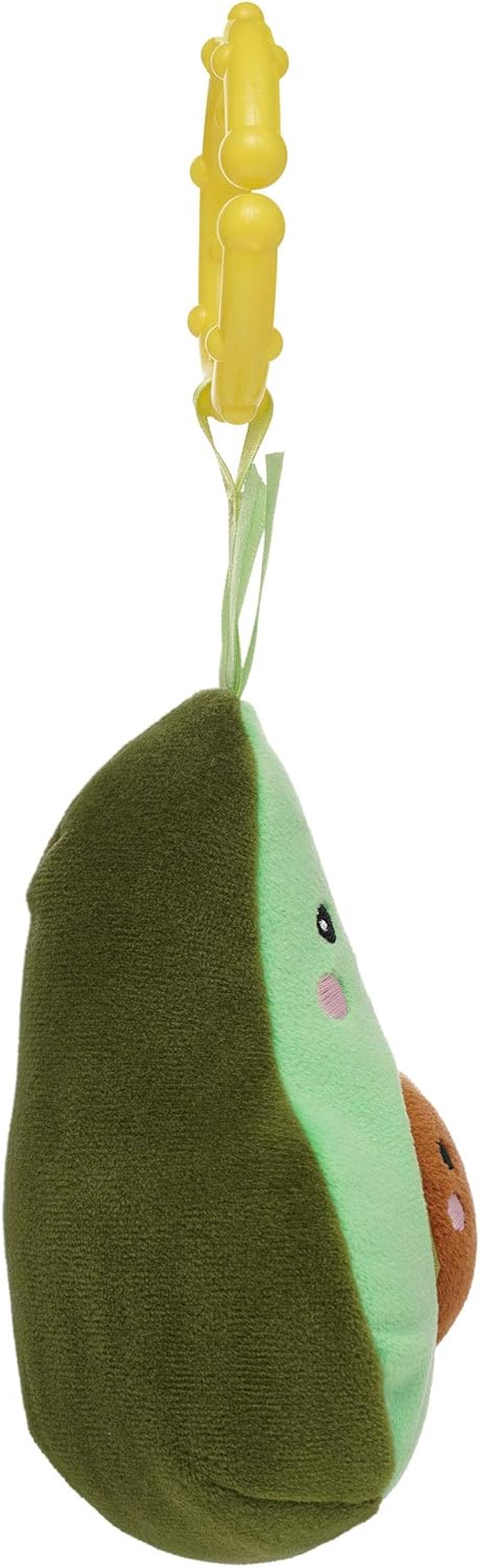 Manhattan Toy Mini-Apple Farm Avacado Baby Travel Toy with Rattle, Chime, Crinkle Fabric & Teether Clip-on Attachment...