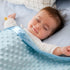 Pro Goleem Baby Soft Minky Dot Blanket with Silky Satin Backing Baby Gifts for Girls and Boys (Blue, 30’’ x 40’’)...