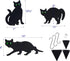 Pet Fit For Life Decorative Black Metal Cats for Outdoor Garden and Yard - Iron Silhouettes with Reflective Green Eyes - Set of 3 with Stakes and ...