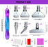 16pcs Silver Metal Tips Diamond Painting Pen Kits, 6pcs Stainless Steel Tips, 6 Glue Clays, 2 Finger Sleeves , 5D Diamond Painting Accessories Too...