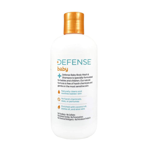 Defense Soap Baby Shampoo and Body Wash with Tea Tree Oil, Coconut Oil, Eucalyptus, Olive Oil & Aloe, 12 Fl Oz...