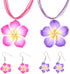 PRETYZOOM Hawaiian Leis 2 Sets Hawaii Theme Jewelry Set Simulation Clay Plumeria Flower Pendant Necklace Earrings Set Summer Beach Party Costume A...