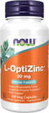 NOW Supplements, L-OptiZinc® 30 mg with Copper, Highly Bioavailable Form, Immune Support*, 100 Veg Capsules...