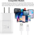 Adaptive Fast Charger Kit with USB Type C Cable?5 ft? Fast Charging Wall Charger Block Compatible with Samsung Galaxy S21/S21 Ultra/S20/S20+/S10/S...