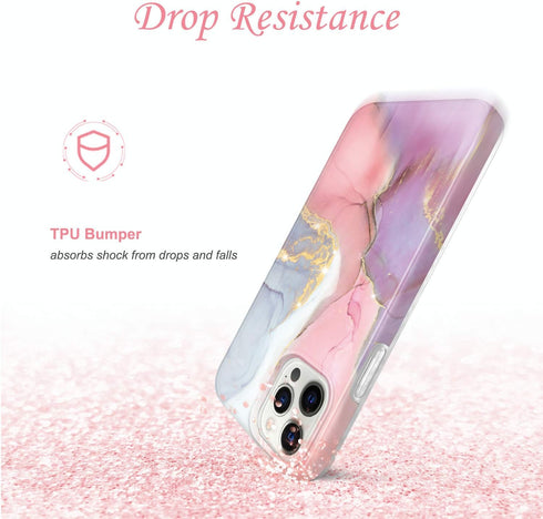 JIAXIUFEN Gold Sparkle Glitter Case Compatible with iPhone 12 and iPhone 12 Pro Marble Slim Shockproof TPU Soft Rubber Silicone Cover Phone Case 6...