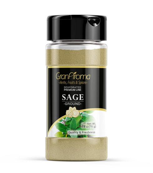 GranAroma Ground Sage, 2.8 oz, Earthy Flavor, Soups & Sauces, Versatile Herb...