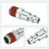 PATIKIL 1/4" Male Industrial Air Plug, 6Pcs Pneumatic Plugs for Automotive Industry Air Compressors Mechanical Engineering, Silver...