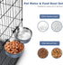 Dog Kennel Bowls for Crates, Hanging Dog Crate Water Bowls No Spill, 2 Pack Kennel Food Water Bowl Mountable Cage Accessories, Stainless Steel Pet...