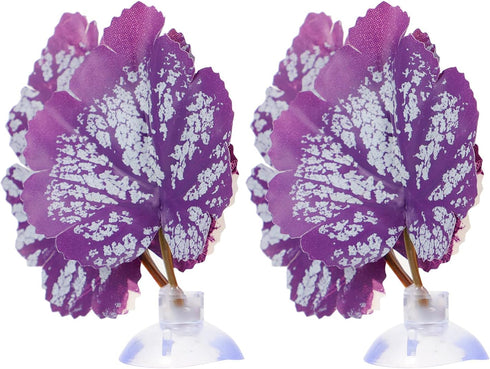 balacoo 2pcs Betta Fish Leaf Artificial Aquarium Plants Fake Plants Betta Bed Leaf Hammock for Betta Fish Resting Leaf Plastic Aquarium Plants Lea...