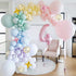 Blue and Gold Balloons Arch Kit, Double Stuffed Pastel Blue Balloon Arch Kit Dusty Light Baby Blue Metallic Gold Confetti Balloons for Baby Boy Sh...