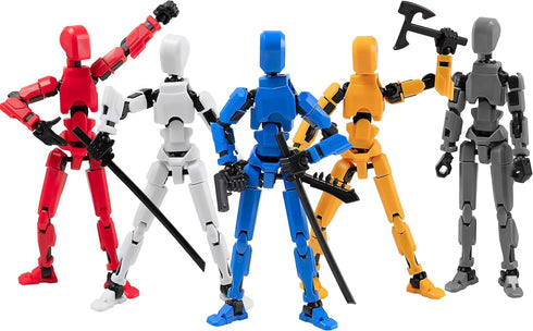 Titan T13 Action Figures Lucky Dummy 13 Robot Anime Figures Fidget Toys for Boys Autism Sensory Toys Multi Joints Movable Cool Gadget Toys Gifts (...