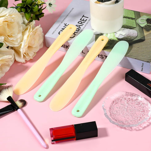 10 PCS Face Mask Applicator Plastic Cosmetic Spatula Multipurpose Jelly Mask Applicator Face Makeup Spatula Reusable Beauty Spatula Skincare Tools...