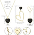 Flyonce Valentines Jewelry Set Mismatched Heart Jewelry Set for Women, Heart Pendant Necklace Asymmetric Earrings Set Valentines Day Gifts for Her...