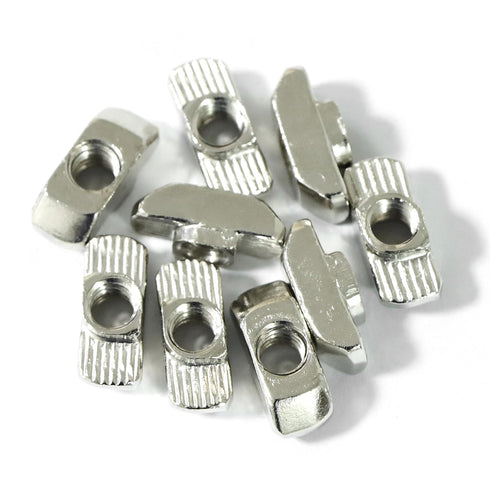 1/4"-20 Threaded Standard Steel Drop in T-Nut, Drop in T-Nuts Accessory Hardware Nuts for 15 40 Series Aluminum Extrusion Profiles Rail, 20 Packs...