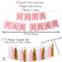 Tea Party Decorations Kit | "Lets Par Tea!" Banner | Tea Party Photobooth Props | Gold, Pink, White Tassels | 10 Gold Confetti Balloons 10 Light P...