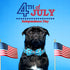 Dog Collars with Bow Tie,Summer Blue ice Cream Star Dog Collar with Safety Metal Buckle Adjustable Puppy Collars for Small Medium Large Dog,Flag B...