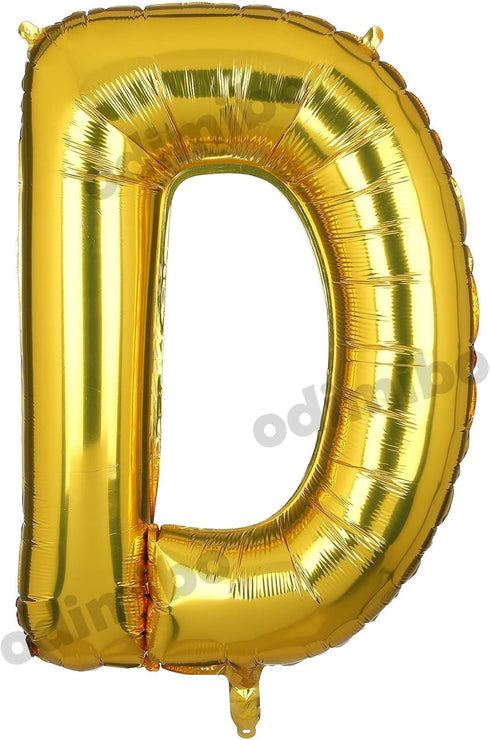 40 Inch Large Gold Letter D Foil Balloons Helium Golden Big Alphabet Mylar Balloon for Birthday Party Decoration Custom Word HH(Gold-D) Dad...