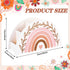 Back to School Rainbow Pencil Pen Holder Boho White Pink Wooden Pen Organizer Desktop Pen Container for Makeup Brushes Crayon Office Student Teach...