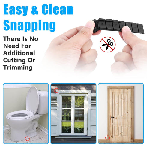 Composite Shims for Indoor/Outdoor Use, 40 Pack Heavy Duty Never Rot Plastic Wedge Shims for Leveling, DIY Furniture Levelers for Home Improvement...