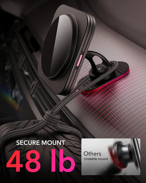 Unifizz Car Mount Charger Magnetic Wireless Car Charger for Phone 15/14/13/12 - Fast Charging, Secure Hold, Fast Charging, Black...