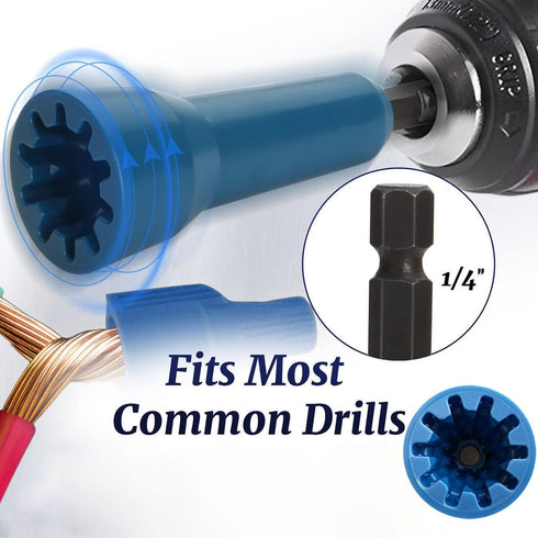 25 Pcs Wire Connectors & 1 Pc Blue Wire Nut Twister, Wire Screw Caps Kit Insulating Insert Twist Electrical Wire Connectors with Spring Wire Splic...