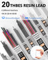 Nicpro 35PCS Metal Mechanical Pencils Set, Art Drafting Pencil 0.5, 0.7, 0.9 mm & 3PCS 2mm Graphite Lead Refills, Eraser, Sharpener, Case...