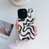 Designed for iPhone 15 Phone Case, Soft PU Leather TPU and Cute Art Wavy Painted for Women Men Compatible with iPhone Case (Beige/iPhone 15)...