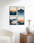 HAUS AND HUES Nature Wall Art - Mountain Landscape, Geometric Abstract, Adventure Decor...