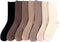 7 Pairs of Comfortable Fashion Wool Socks for Girls, Athletic Soft Socks for Women, Above Ankle Crew Stretch Neutral Socks for All Season...