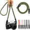 Camera Strap Vintage 100cm Nylon Climbing Rope Camera Neck Shoulder Strap for Micro Single and DSLR Camera.(Army Green)...