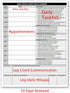 Real Estate Agent Supplies - Daily Planner Task List Notepad. Simple one page document with calendar, task lists, call and mileage log. Keep organ...