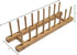 Brown Plate Wood Dish Drying Rack | Kitchen Countertop Plate Drainers | Pot Lid Holder - 17" x 4.5" x 4"...
