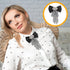 ABOOFAN Big Bow Tie Ribbon Brooch Rhinestone Crystal Ladies Girl Bowknot Bow Tie Suit Shirt Tie Pins Necktie Jabot Collar for Women Uniform (Black...