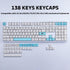 Hyekit PBT Keycaps 138 Keys Sea Salt Milk Keycaps XDA Profile Dye-Sublimation Japanese Keycaps Cute Keycaps for Cherry Gateron MX Switches Mechani...