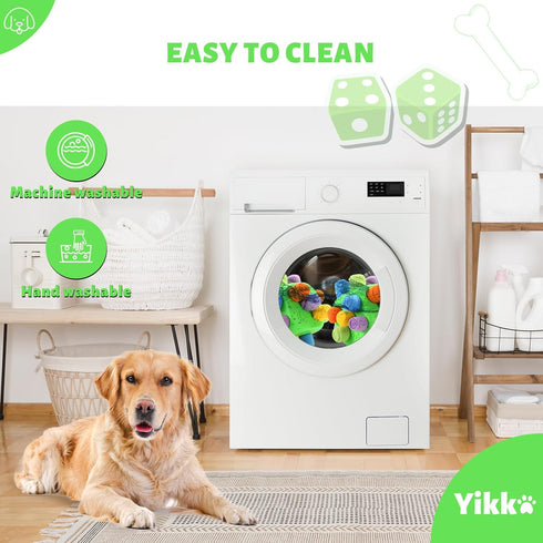 Yikko Interactive Snuffle Ball, Dog Chew Enrichment Toys, Treat Dispenser Slow Feeder Dog Puzzle Stimulation Toys for Small Medium Large Dogs, dic...