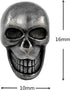 Bezelry 12 Pieces Small Skull Gray Silver Buttons. 16mmX10mm. (Gray Silver)...