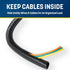 GS Power Wire Loom – 1/2 Inch x 25 Ft Split Cable Sleeves for Industrial Electrical Wires – High Temperature Cable Conduit...