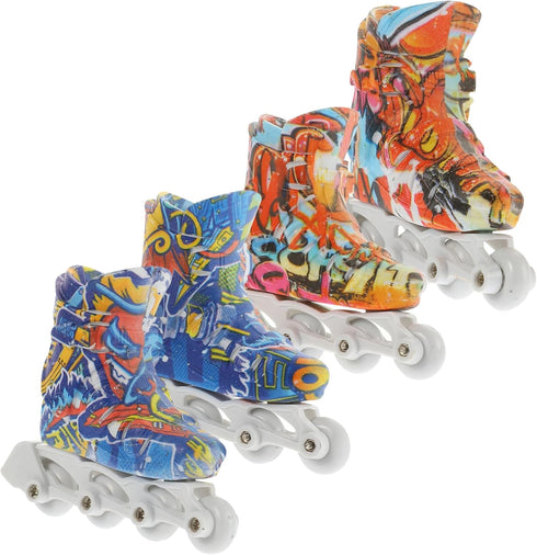 TOYANDONA 6 Pairs Work Desk Accessories Roller Skates for Kids Kid Toys Finger Skate for Kids Educational Mini Fingerboard Accessories Finger Skat...