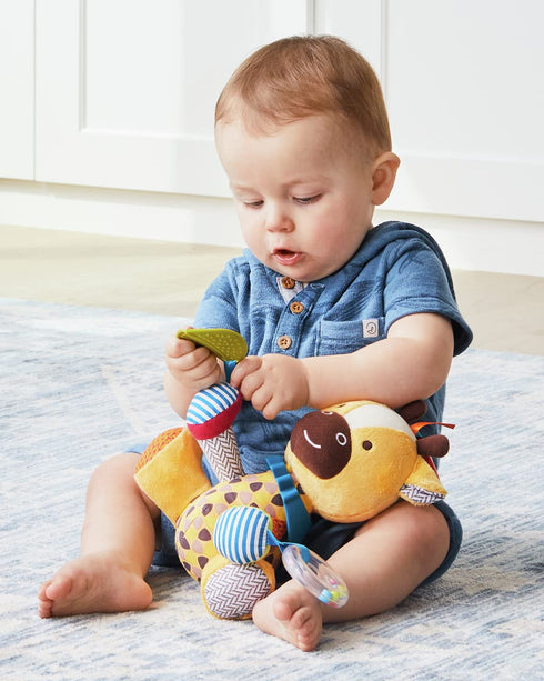 Skip Hop Bandana Buddies Baby Activity and Teething Toy with Multi-Sensory Rattle and Textures, Giraffe...
