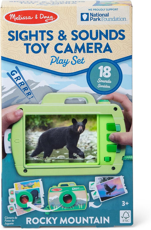 Melissa & Doug Rocky Mountain National Park Sights and Sounds Wooden Toy Camera Play Set - FSC Certified...