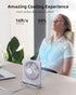 Koonie USB Fan, Strong Wind Ultra Quiet Small Desk Fan 220° Tilt Folding 3 Speeds Adjustable USB-C Powered Personal Fan for Home Office Desktop, W...