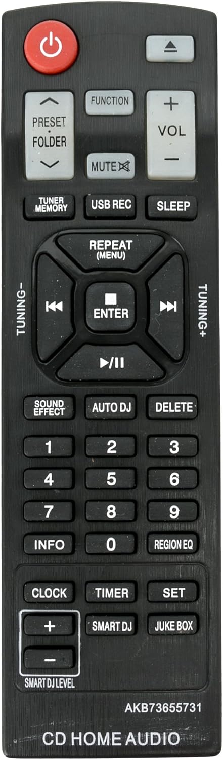 AKB73655731 Replace Remote Control for LG CD Home Audio CM9730 CMS9730F CM9950 CMS9950F CM9940...